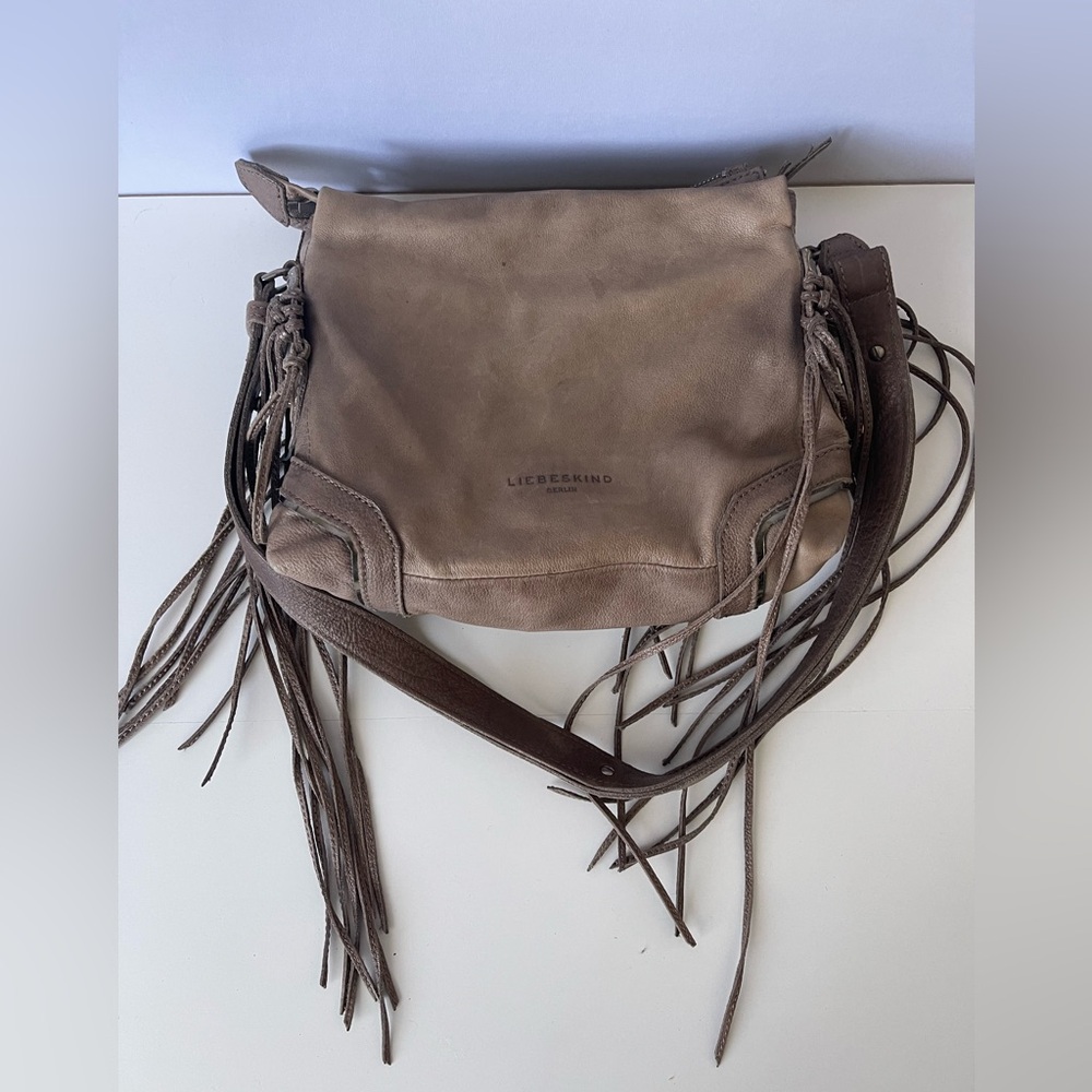 Liebskind Berlin Sapporo Leather Tassel Bag Rhino Brown - Picture 12 of 13